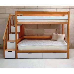 Кровать двухъярусная Классика-3 с лестницей-комодом Кровать двухъярусная Классика-3 с лестницей-комодом