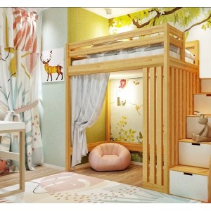 Кровать-чердак Браун с лестницей-комодом Кровать-чердак Браун с лестницей-комодом